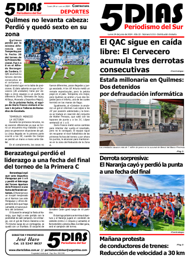 Lee el Diario 5 Días de este lunes 24 de junio 2024